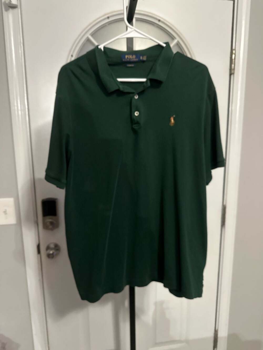 Polo Ralph Lauren Classic Fit Short Sleeve Polo Shirt Dark Green Size XL#393